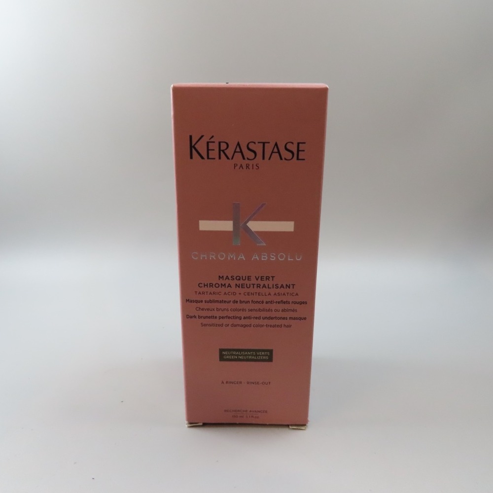 KERASTASE Masque Vert Chroma Neutralisant | Color Correcting Mask for Brunettes - Picture 2 of 5